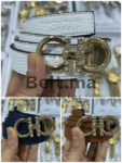 Ceinture Ferragamo boucle doré en cuir (BLT SF F001)