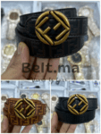 Ceinture Fendi boucle doré en cuir (BLT FF F001)